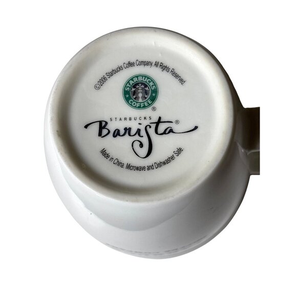 Starbucks‎ Mug Vintage 2006 Y2K Ceramic 18-20 oz. Coffee Cup Barista 1971 Logo - Picture 6 of 7
